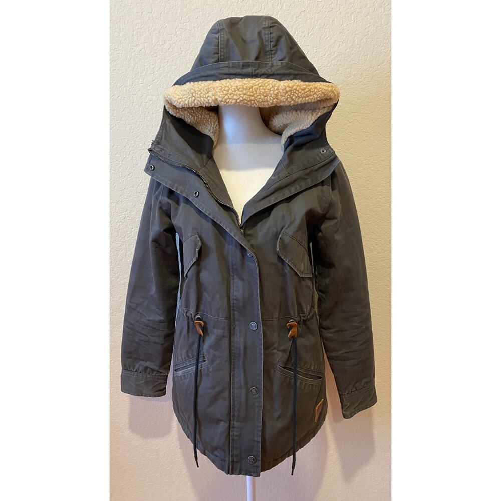 Vintage Element Eden Coat Sz S Y2K Sherpa Fleece Lined Chore Barn Jacket Trucker